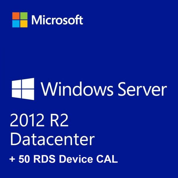 Buy Microsoft Windows Server 2012 R2 Datacenter RDS + 50 Device Cals